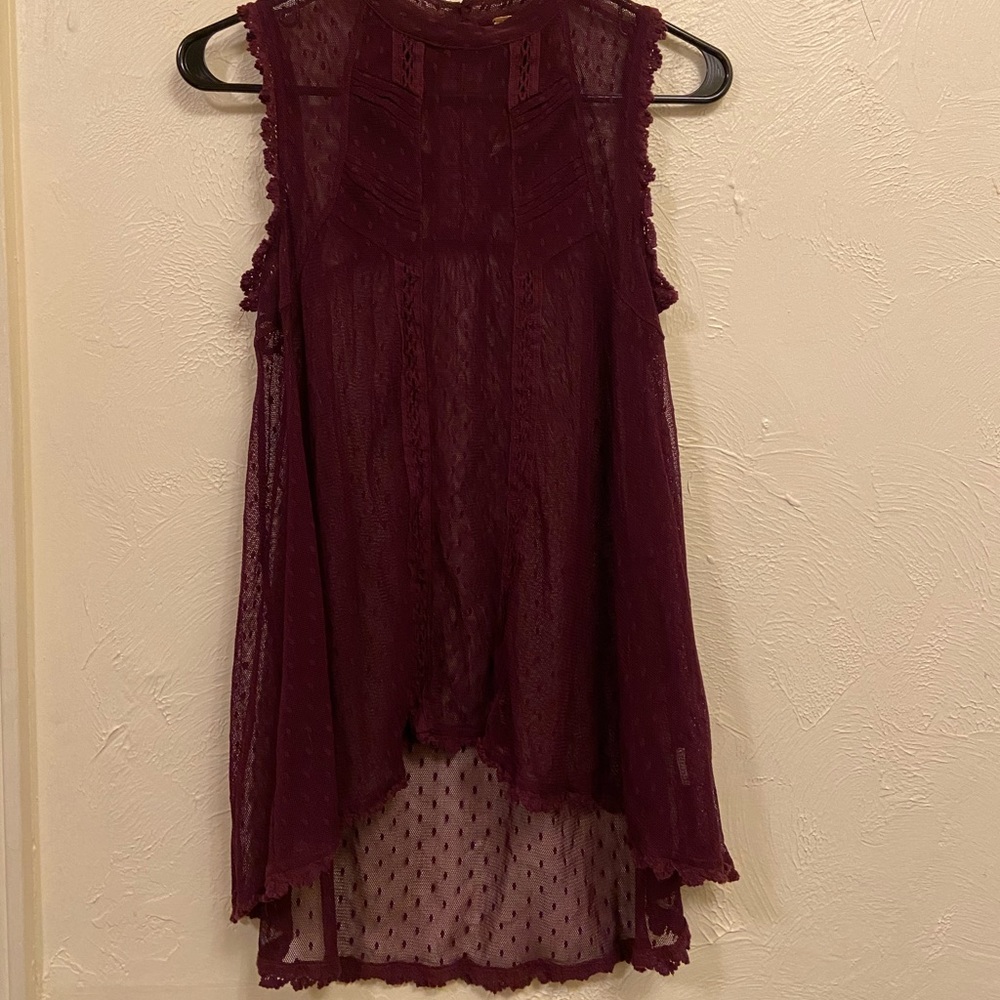 Free People burgundy blouse